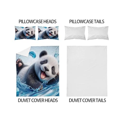 Fermeture éclair facile sur cette housse de couette King microfibre animaux