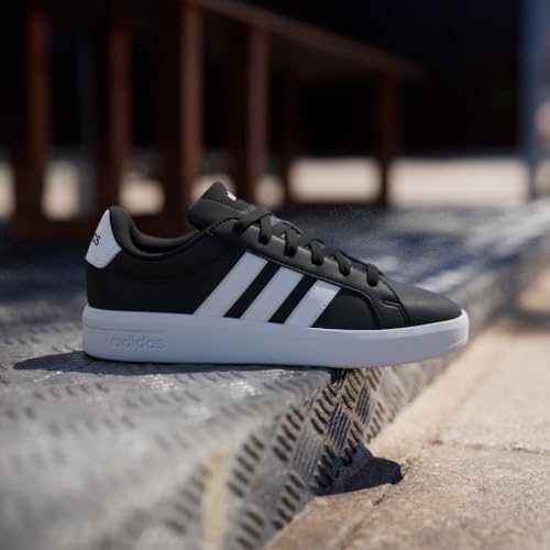 adidas Unisex-Kids Grand Court 3.0 J, Black/White, 5 by adidas - Used condition - Image 2