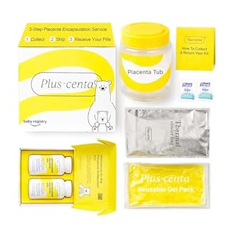 Pluscenta Placenta Encapsulation Kit – Postpartum Essentials Kit for Women After Birth, Postpartum Recovery & Care for New Moms, Breastfeeding Friendly Support Supplements for Women