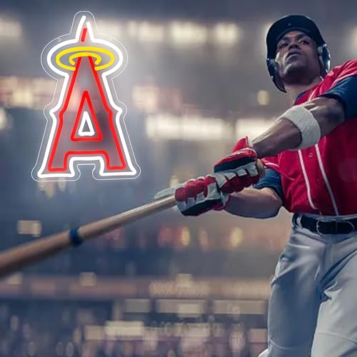 Image of Baseball Neon Sign for Wall Decor Baseball Team Sign for Sport Club Dimmable Led Neon Light for Man Cave Bedroom Garage Birthday Party Baseball Room Size 16.1 * 10.6 In(ZYLD129-Angle)