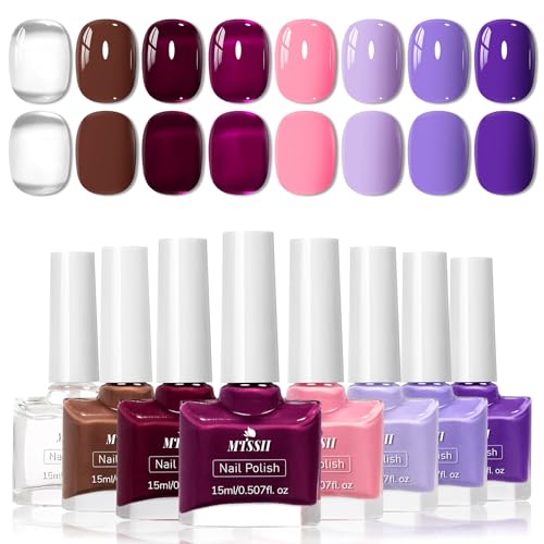 Set de 8 esmaltes para uñas MTSSII 15ML miniatura 1
