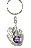 aminco Minnesota Twins - MLB Silver Baseball Glove Keychain