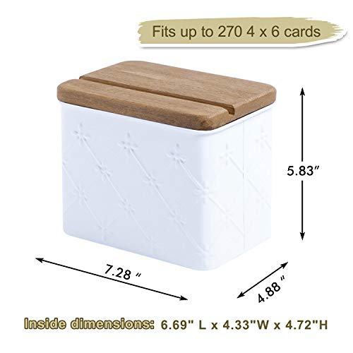 NIKKY-HOME-4×6-Kitchen-Metal-Recipe-Organization-Box-with-Cards-and-Dividers-Floral-Embossing-Pattern NIKKY HOME 4×6 Kitchen Metal Recipe Organization Box with Cards and Dividers Floral Embossing Pattern