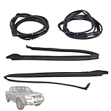 Getfarway 4PCS Roof Drip Moulding&Door Weatherstrip Seal Compatible with Nissan Frontier Navara D22 1997-2004 Replace 76842-2TG0A 76843-2TG0A 80831-2S400 80830-2S400,Rubber Weatherstrip Trim Set LH/RH