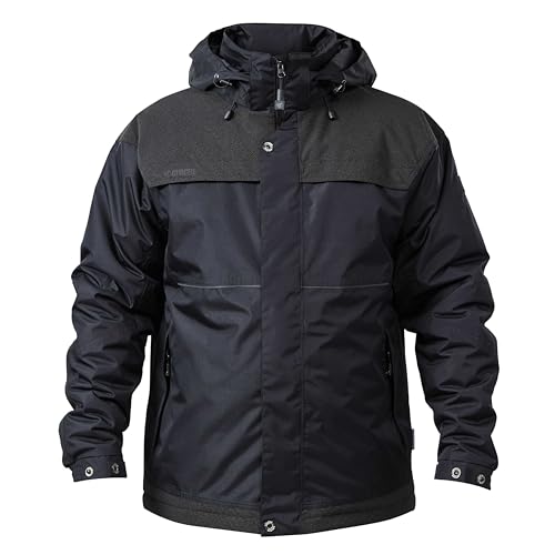 Apache ATS Waterproof Workwear Padded Jacket | Black Size XXL (52inch) | Durable Material Panels | Multi Pocket Features | Removable Strom Hood