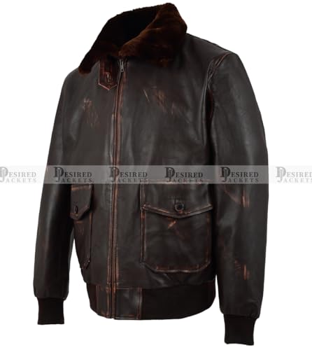 Navy G-1 Real Leather Bomber Jacket Men with Removable Fur Collar Vintage Flight Aviator Leather Jacket Men3