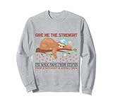 Photo Gallery maglietta a forma di bradipo give me strength divertente regalo per gli amanti dei bradipi felpa Photo Gallery maglietta a forma di bradipo give me strength divertente regalo per gli amanti dei bradipi felpa