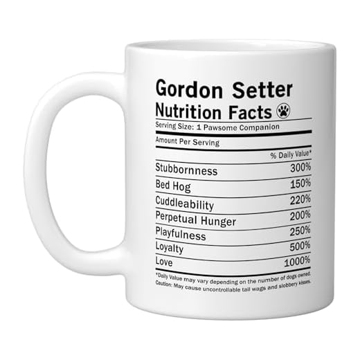 Gordon Setter Nutrition Facts Funny Gordon Dog Ceramic Mug, White
