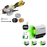 Mini Circular Saw,ENVENTOR 5.8A Compact Circular Saw with Laser Guide/Laser Level Tool, ENVENTOR Pul