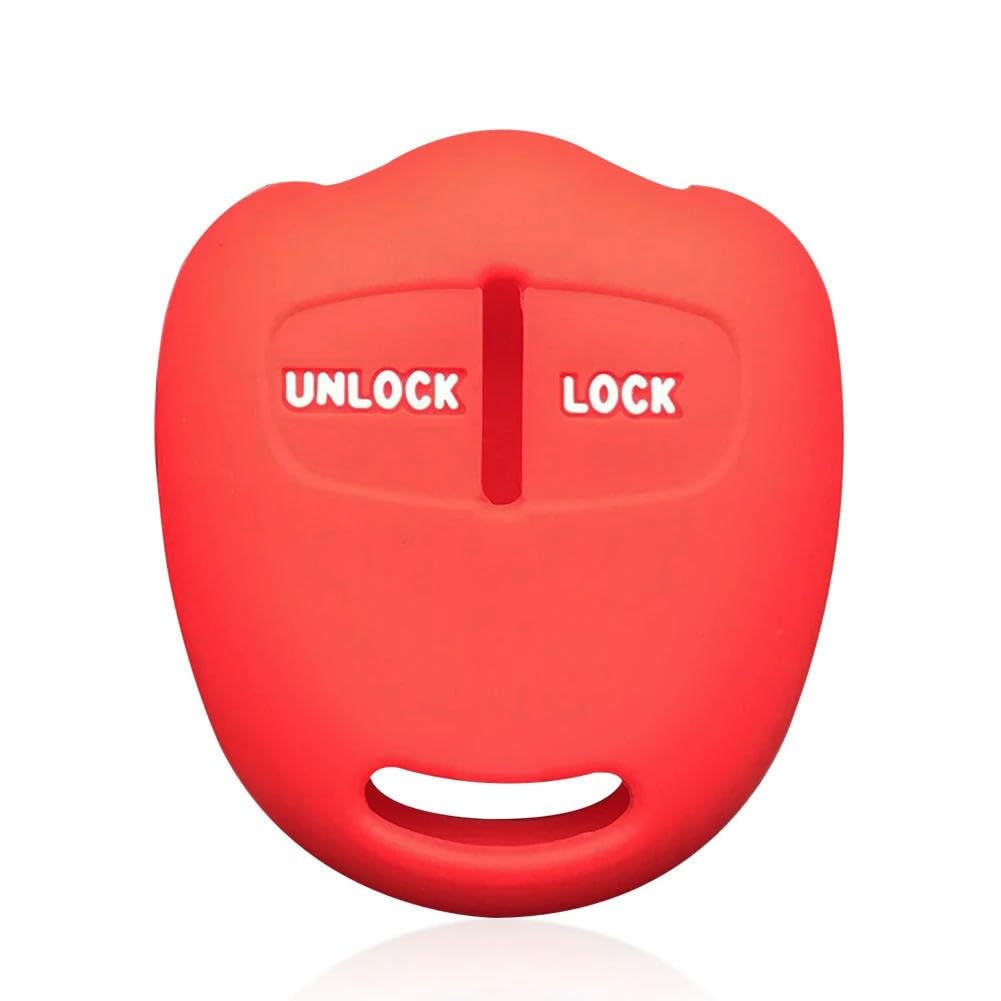 Cover Rigida ABS Lucida Per Telecomando Mitsubishi (2/3 Pulsanti) - Rosso Metallizzato Per Lancer, Outlander, ASX, L200