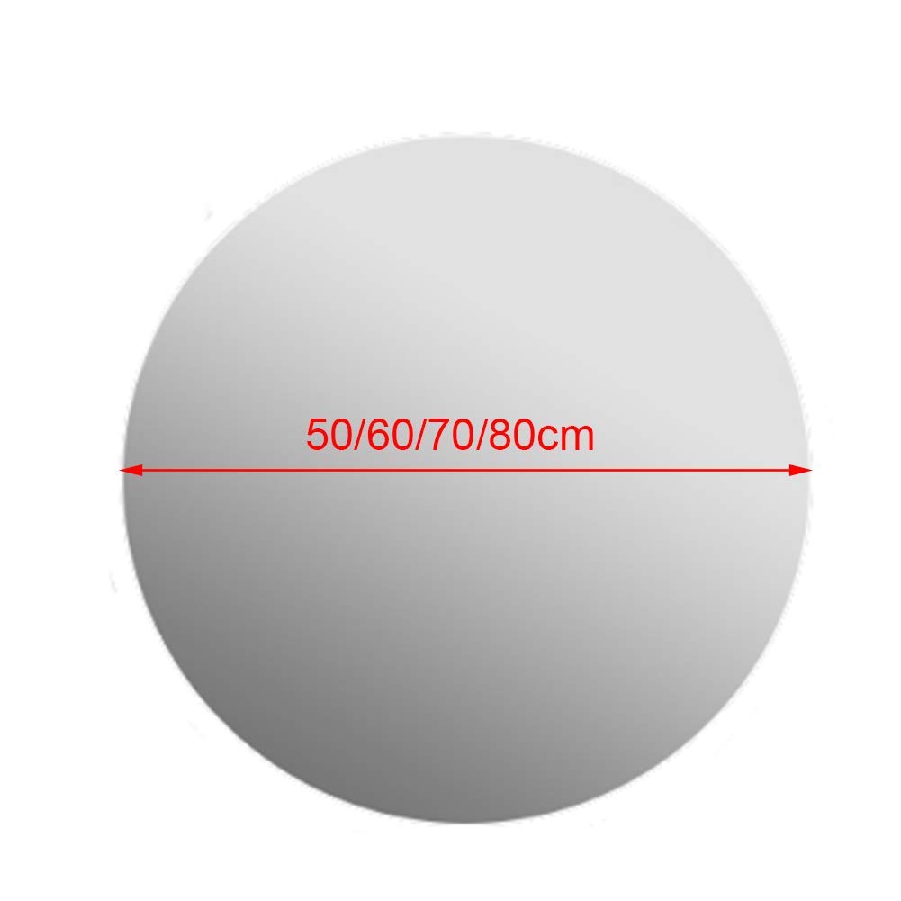NWHJ Specchio Illuminazione LED per Camera da Letto da Bagno, Specchio da Parete Rotondo Senza Cornice da 5 mm, Luce Bianca 6500 K, Luce Calda 3200 K, Interruttore Tradizionale