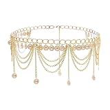 DOKRIN Cinture da donna,Catena da vita con nappe multistrato, catena per corpo e catena per petto