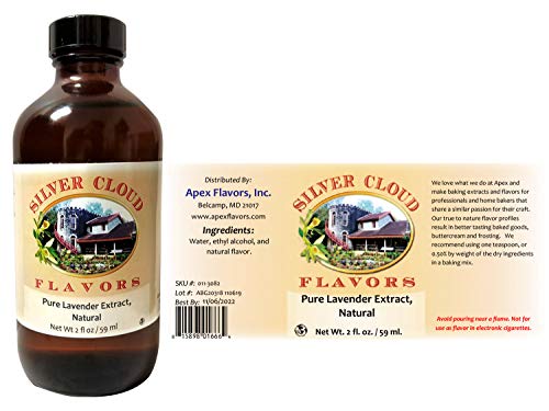Pure Lavender Extract, Natural - 2 fl. oz. glass bottle