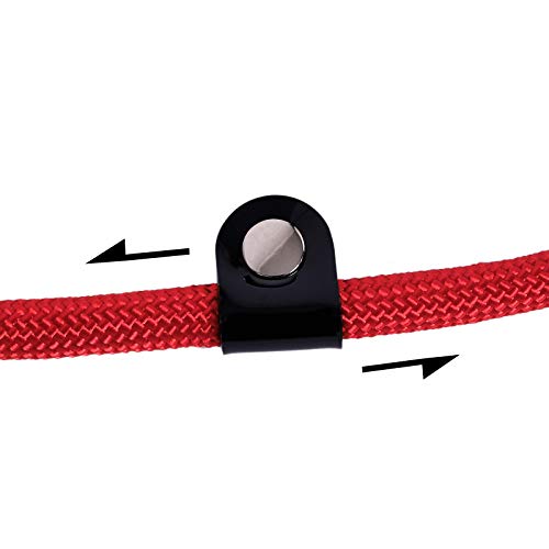 lionto Hundehalsband aus strapazierfähigem Nylon für Hundetraining, Länge 45 cm, 1 cm Dicke, Zugstopp Halsband für Hunde, Lederimitat mit Metallring & Anpassung durch stufenlosen Schieber, rot