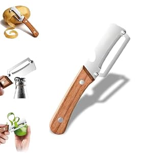 Multifunctional Vegetable Peeler, Stainless Peelers for Kitchen, Zero Snag Wooden Kitchen Tool, for Fruit and Food (1)