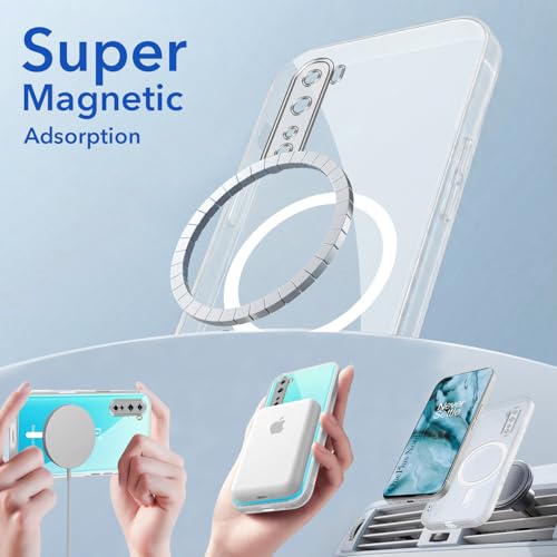 Image of Jkobi Lifetime Anti-Yellow MagSafe Compatible Clear Back Cover Case for Oneplus Nord 5G (Sleek Hard Crystal | Shockproof and Camera Protection)