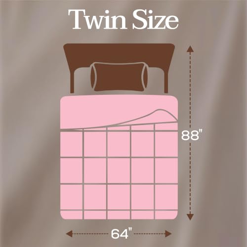 Image of Utopia Bedding Twin Comforter, Duvet Insert, Pink, 64 x 88 Inches
