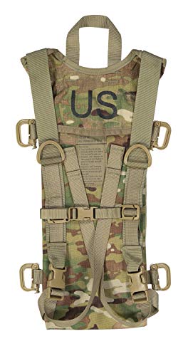 Tactical MOLLE Hydration Carrier, GI, Holds 3 Liter/ 100oz Bladder (Sold Separately), Great for Hiking, Cycling, Camping, Running, Hunting (Multicam)