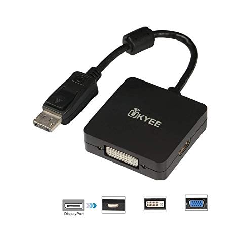 UKYEE 3-in-1 DP to HDMI VGA DVI Adapter Cover