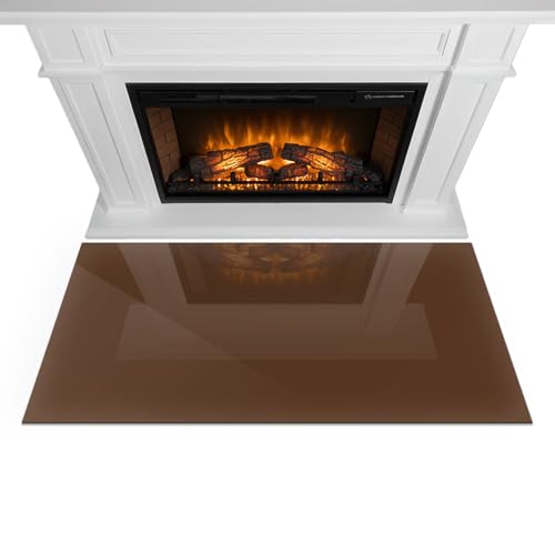 Seguridad doméstica con la placa para chimenea de vidrio templado resistente marrón 4