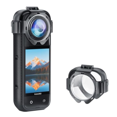 debous Insta 360 X5 Premium Glass Lens Guard Set for Insta360 X 5 X5 Protective Cover Case Cap Anti-fog Snap-on Protective Mirror