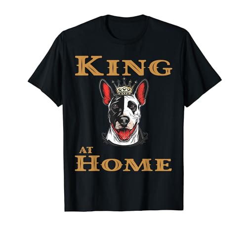 Race de chien Bull Terrier portant une couronne T-Shirt