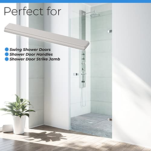 Shower Door Magnet - 2-1/2" Long Glass Shower Door Magnet Replacement For Swing Shower Doors Shower Door Handles Shower Door Strike Jamb #TOP5