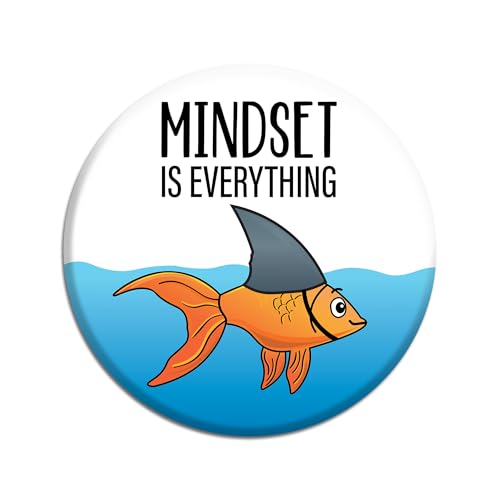 Imán decorativo redondo Mindset is Everything 3 in