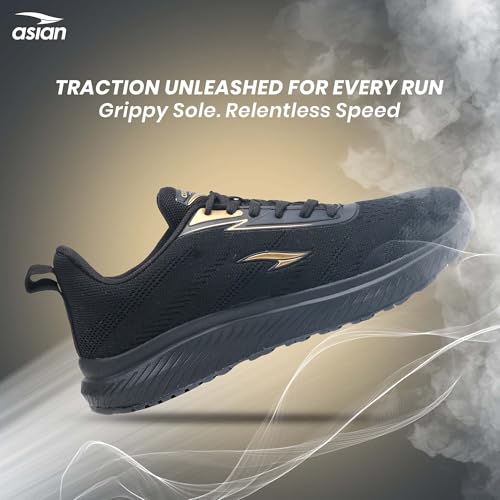 Image of ASIAN Raftaar-18 Sports Shoes for Men | Stylish Knit Mesh Shoes with Memory Foam | Responsive Sole Grip for Running, Gym, Training