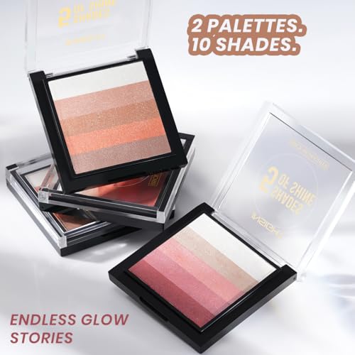 Image of INSIGHT 5 Shades of Shine Brick Highlighter - Dubai Bling |Smooth, Blendable Texture & Radiant Finish | Travel-Friendly Makeup Palette| 12 g