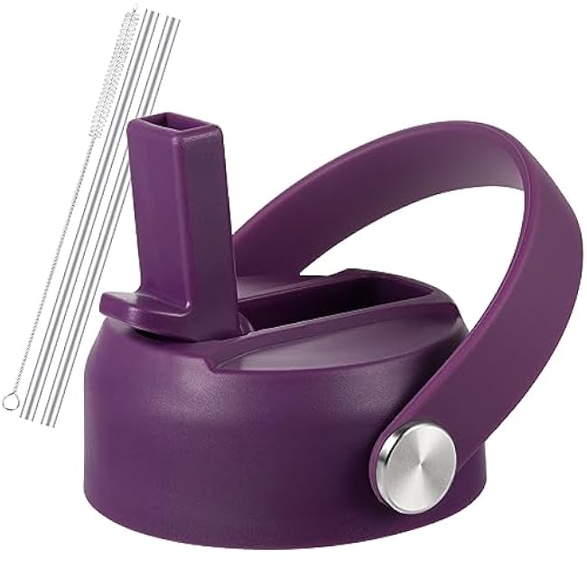 Straw Lid for Hydro Flask Wide Mouth 32 40 oz, Lids with Flexible Handle compatible with HydroFlask, Replacement Sports Flex Cap Wide Mouth Top