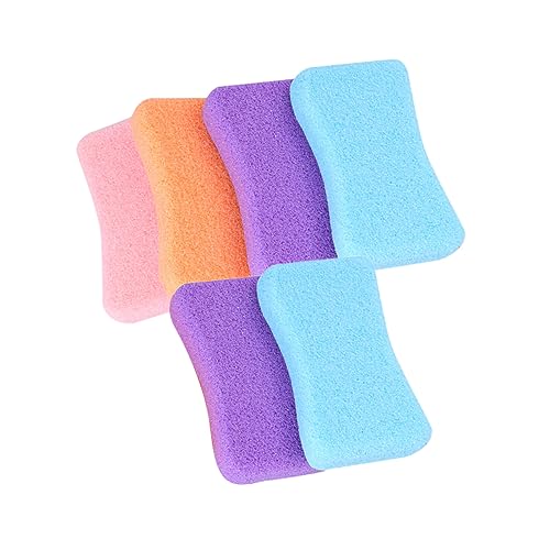 IWOWHERO Foot Stone Scruber Dead Skin Remover Exfoliating Foot Scrub Home Rubbing Stone 6 Pcs Pack Random Color