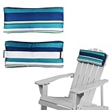 Rasugarlary Cuscino per chaise longue, confezione da 2 cuscini per sedia da salotto, con cinghia elastica, resistenti all'acqua, per patio, cortile, spiaggia, piscina, giardino, reclinabile (strisce