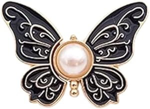 Butterfly Waist Tightener for Women – Adjustable Jeans Button Pins for Loose Pants – No Sew Pant Clips, Decorative Waist Buckles – Detachable Instant Fit Tighteners (Black, Blue, Pink, White)