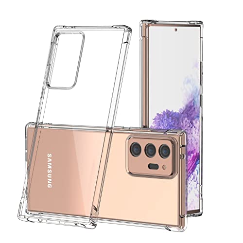 Image of Case Creation New Samsung Note 20 Ultra Premium Imported Quality 0.3mm Crystal Clear Totu Silicone Transparent Flexible Soft Corner Protection with TPU Slim Back Case Color Cover for Note 20 Ultra