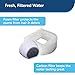 PetSafe Drinkwell Ceramic Pet Water Fountain - Quiet Automatic 70oz Dispenser for Cats & Dogs with Filters - Dishwasher Safe Square Design