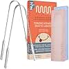 Tongue Scraper for Bad Breath - Stainless Steel Cleaner for Oral Hygiene and Fresh Breath (2 Count (Pack of 1))
