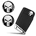 SkinoEu® 2 x Ø14mm The Punisher Emblem Aufkleber Stickers Für Fernbedienung Auto Moto Logo Key Badge Tuning KS 161