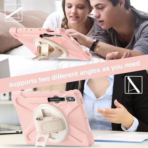Funda Samsung Galaxy Tab S10 FE 10.9 2025 giratoria 360 inastillable oro rosa 4