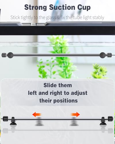 Image of Pawfly 8 W Aquarium LED Light 23 Inch Underwater Fish Tank Light with Timer Auto On /Off Fish Tank Background Light with 8 Lighting Modes Submersible Multi-Colored Tube Light for Decoration