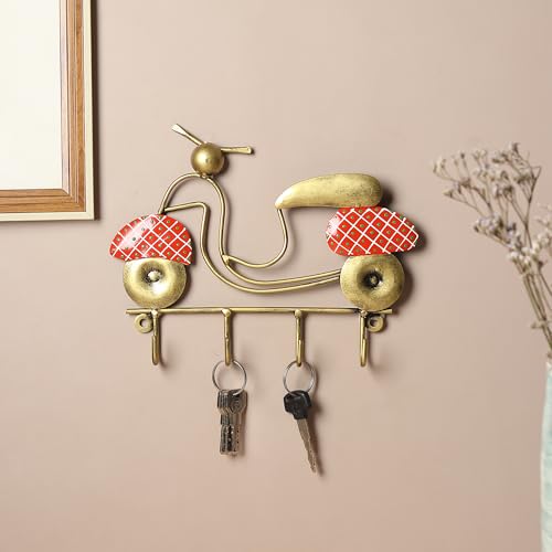 Image of Habere India-All the Cultures Fabricating India Keychain Stand | Keys Organizer | Key Hanger for Wall | Keychain Holder | Modern Key Holder for Wall (Pink)