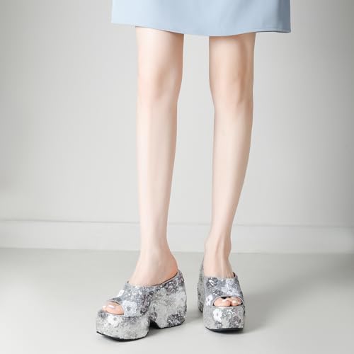 Plateforme chaussons femmes mode compensées mule sandales d'été légères et pantoufles de style