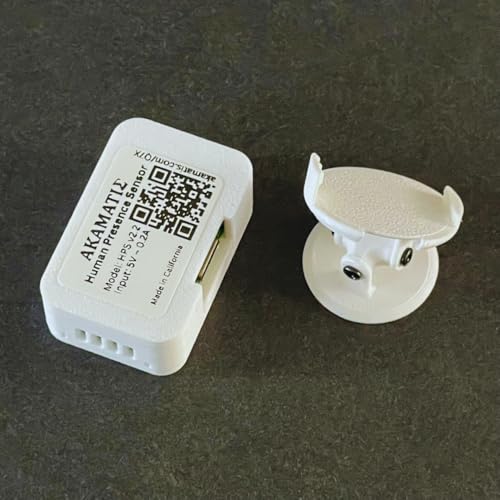 Image of AKAMATIS Human Presence Sensor v2.2 for Home Assistant, mmWave Radar Smart Motion Sensor, Adjustable Sensitivity, WiFi (Seeed C3, External Antenna + LD2410B) (White, 1 Pack (Sensor + Wall Mount))