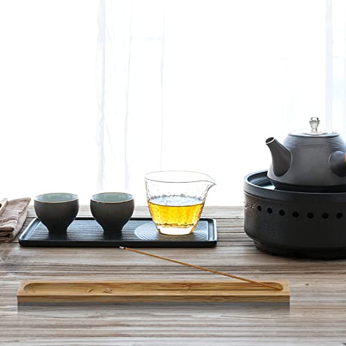 2 Pieces Natural Bamboo Incense Stick Holder Home Incent Burner Ash Catcher With Adjustable Angle #TOP5