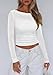 PRETTYGARDEN Women's Long Sleeve Sheer Crop Tops Boat Neck See Through Cover Up with Spaghetti Strap Camisole 2 Piece Blouses (White,Medium)