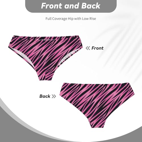 pink black zebra print striped Mens Underwear Briefs - Soft Breathable Stretch Comfort Mens Bikini Underwear 5