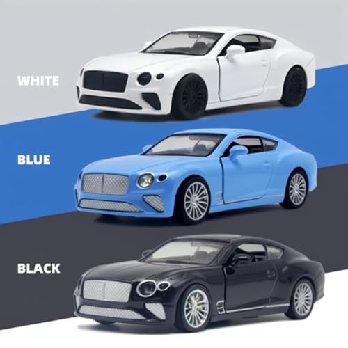 Image of SHAKTISM Die-Cast Metal Car Toy -1:36 Scale, Opening Doors, Pull Back Function, Collectible Toy, Racing Car for Kids Birthday Gift for Boys Girls (Blue Bentley Diecast)