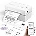 KNAON Bluetooth Thermal Shipping Label Printer, 4x6 Portable Thermal Address Label Printer for Small Business, Compatible with iPhone,Android,Windows,Mac–Works with Ebay Shopify USPS&More, White