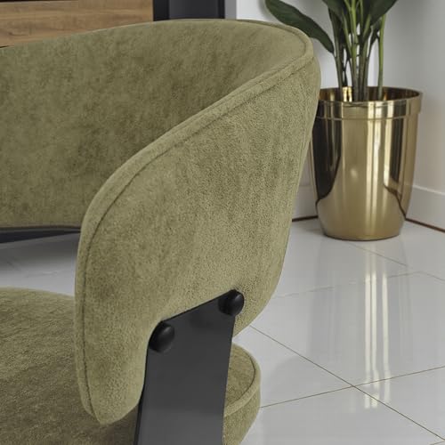 Image of The Attic Estella Urban 6 Seater Dining Set,Green,Titanium & Cream,160Cms