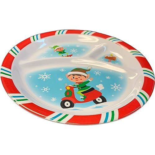 Clear Above Christmas Melamine For Kids 3 Section Divided Dish Plates Toddler Bowls Children'S Christmas Plates thumb #8